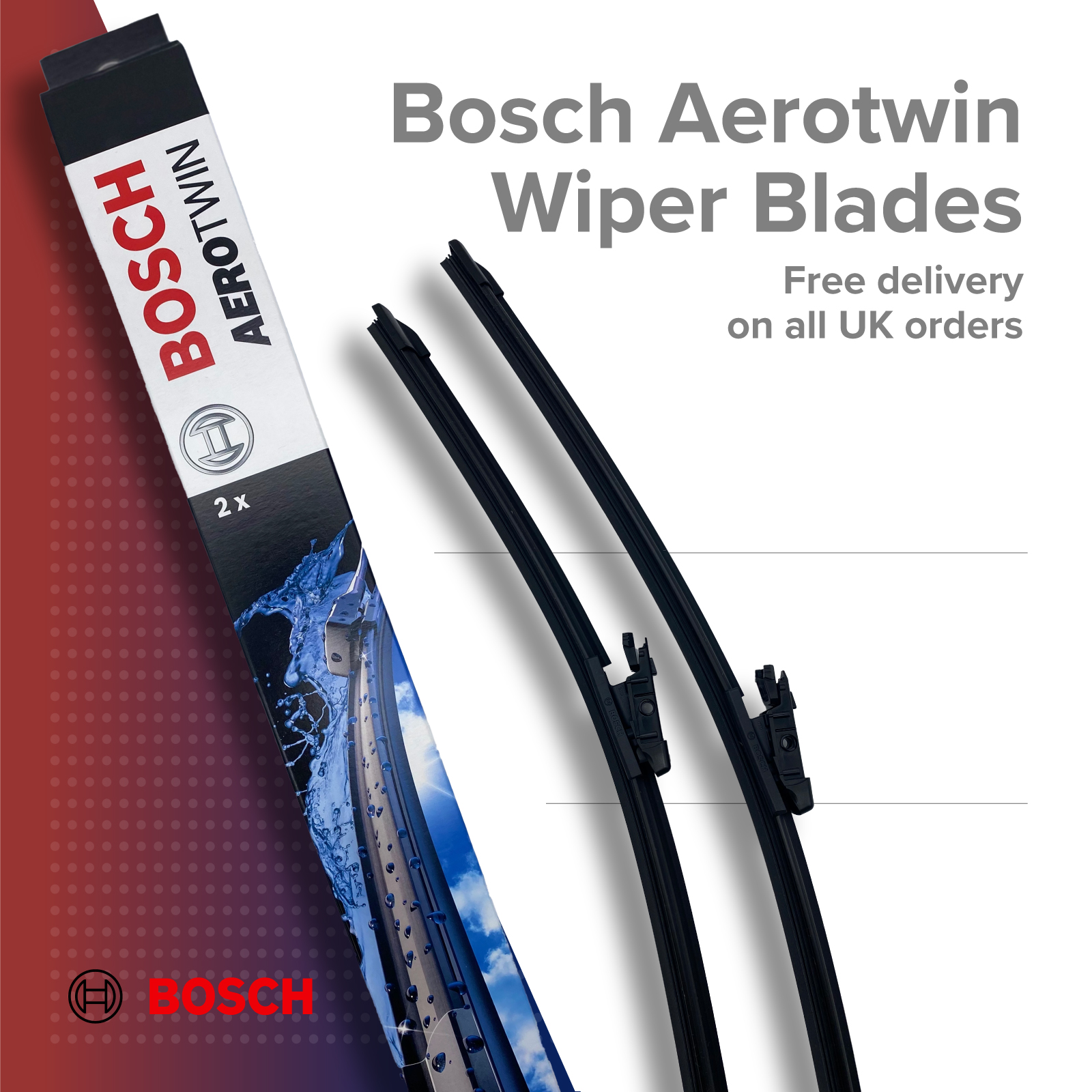 Bosch Aerotwin Front Wiper Blade Set For Mercedes E-Class (2009-2013) - 24" 24" Pair