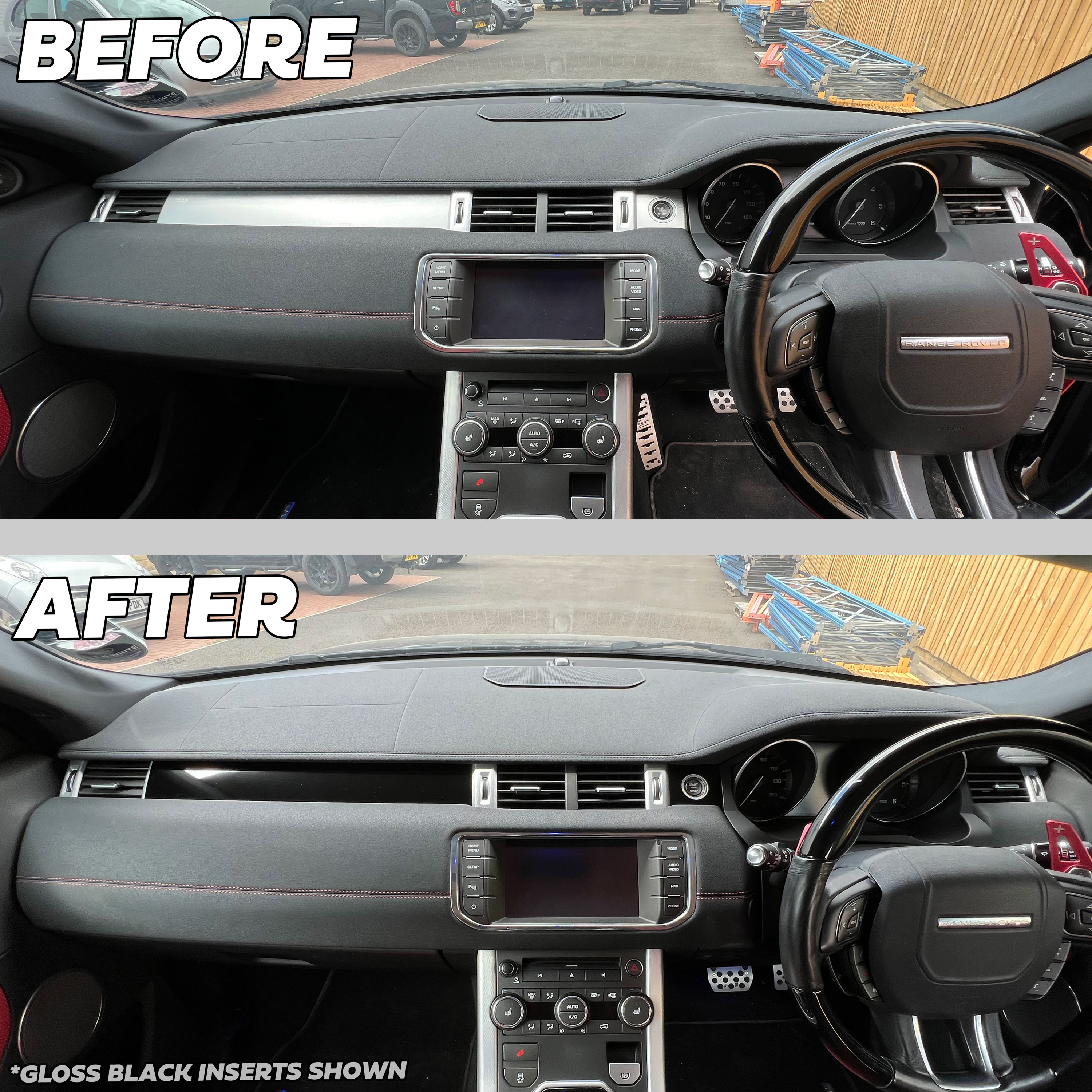 Interior Dash Trim Kit – Brushed Silver – For Range Rover Evoque 2011 L538 – Powerful UK