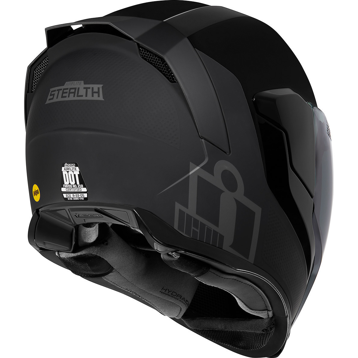icon airflite helmet stealth Icon Airflite Mips Stealth Icon Airflite MIPS Stealth Motorcycle Helmet  Visor Sport