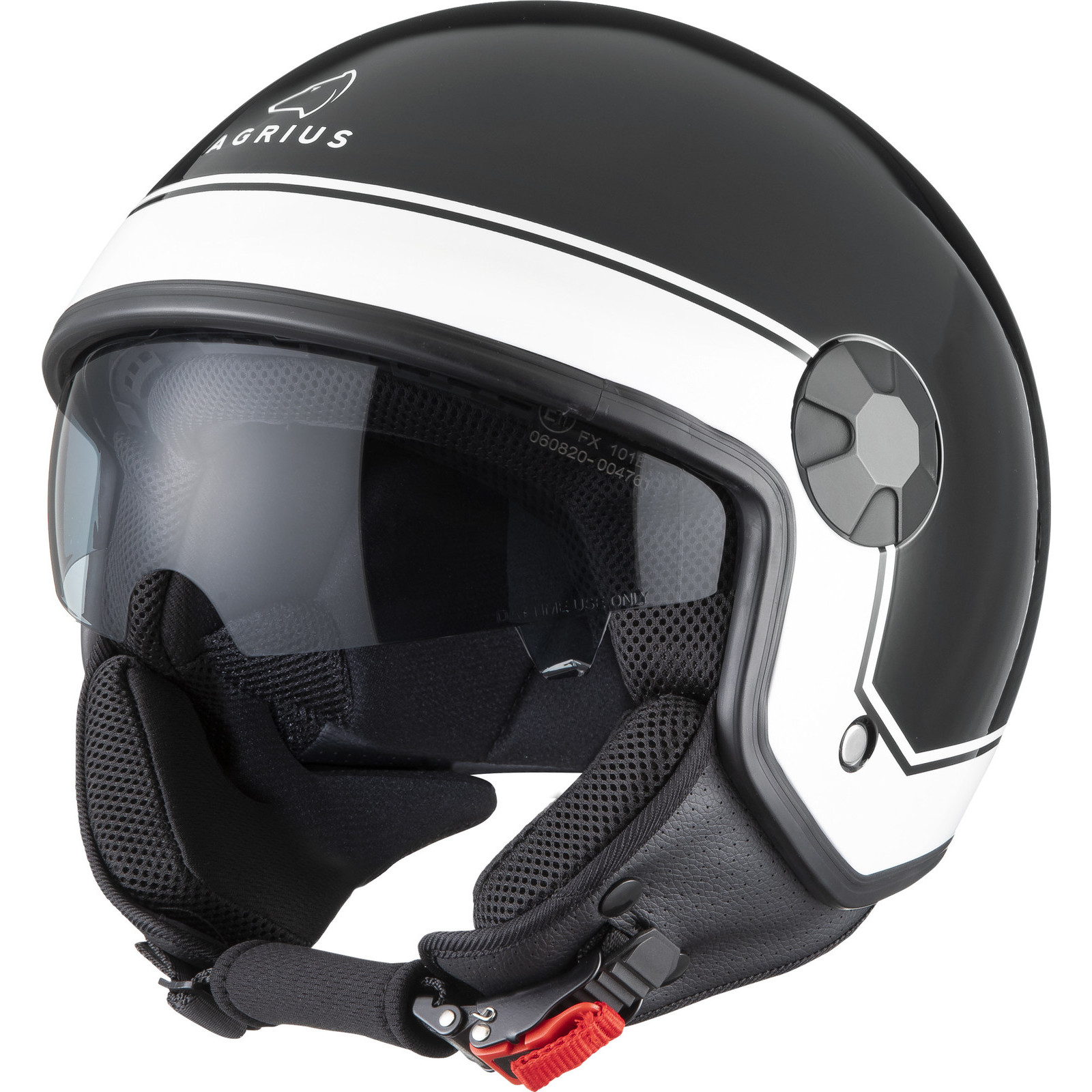 Agrius Score Solid Open Face Motorcycle Helmet With Inner Sun Visor ...