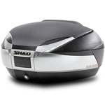 Shad SH48 48L Top Box Black/Titanium inc Backrest And Carbon Cover