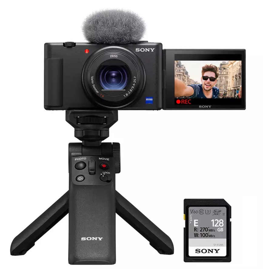Sony ZV-1 Vlogging Camera Compact Shooting Grip 4K 2.7x Optical