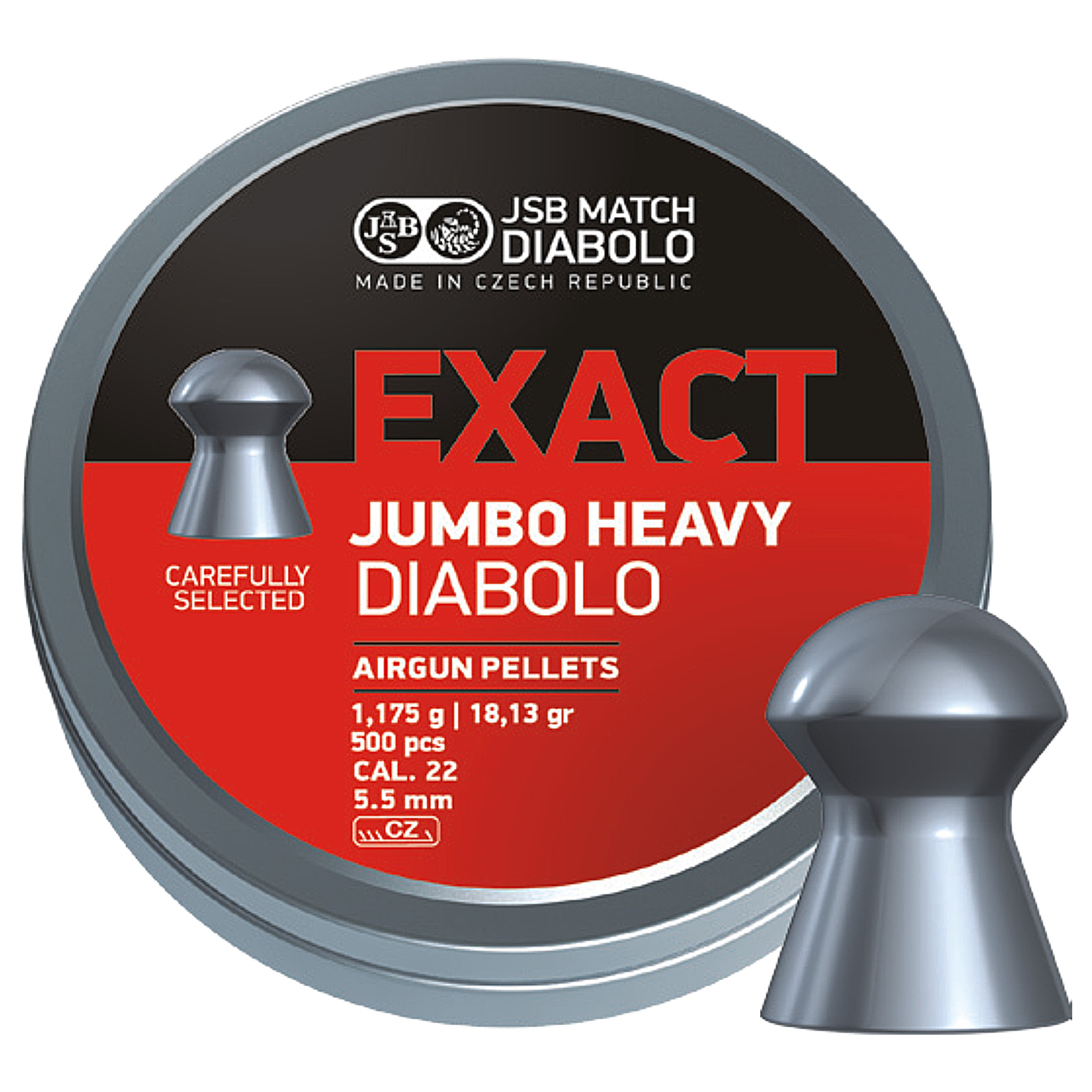JSB Jumbo Exact Heavy Diabolo .22 5.52mm 18.13gr Airgun Pellets