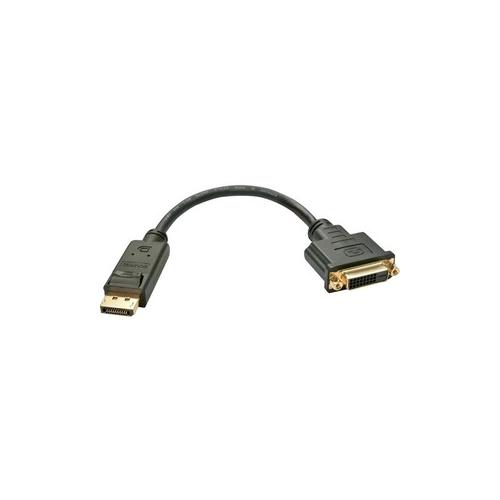 Lindy 15Cm Displayport/DVI Video Cable Dp Male To DVI-D Single-Link Female Black