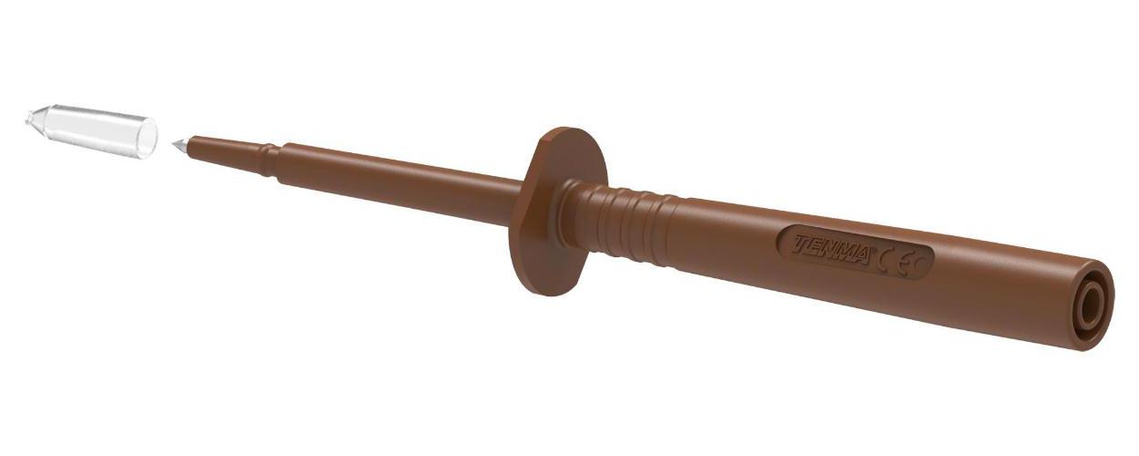 Sonde de test à pointe pointue de 4 mm, marron - TENMA
