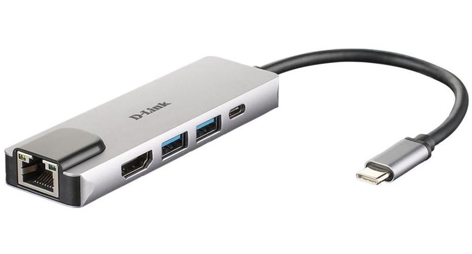 USB-C Multiport Hub With Digital A/V Cable & Gigabit Ethernet 2X USB-A USB-C Dig