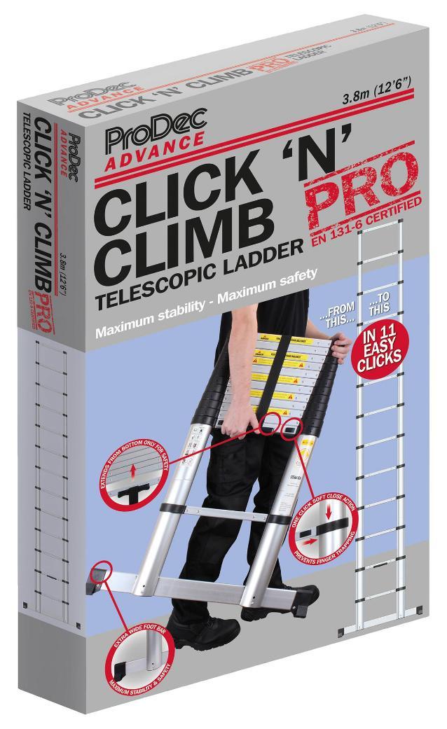 Click 'n' Climb Telescopic Ladder, 3.8m - CCTL38B