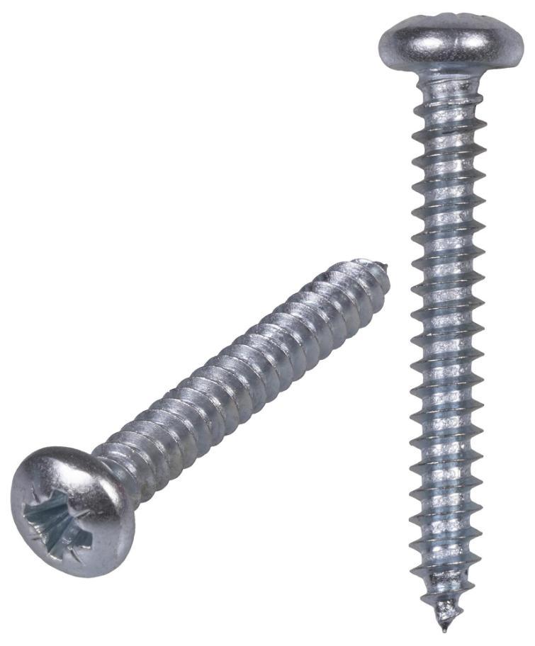 3.5mm x 25mm Zinc Plated Pozidriv Pan Head Self Tapping Screws 200 Pack STPP16ZP