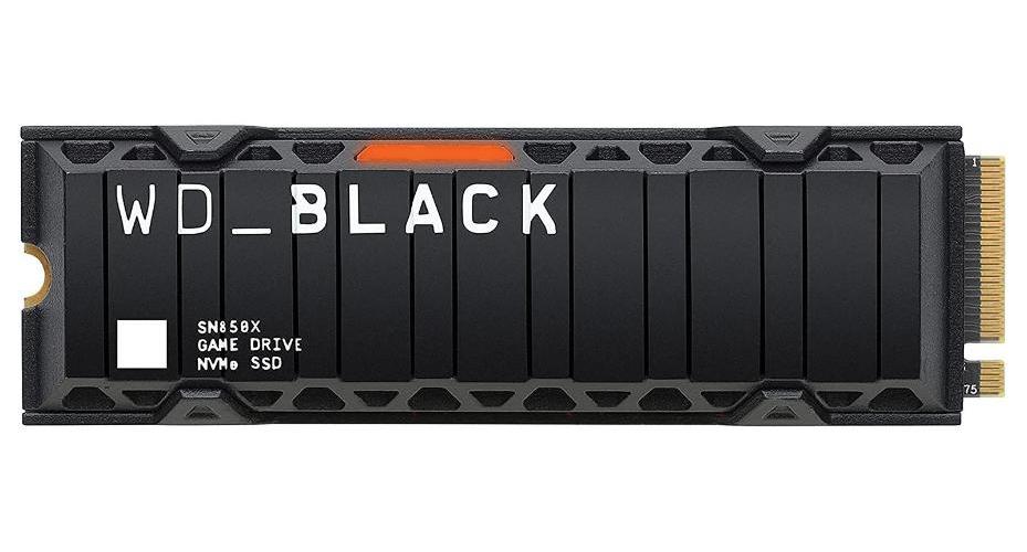 WD Black SN850X NVMe with Heatsink M.2 2280 Solid State Drive, 2TB - WDS200T2XHE