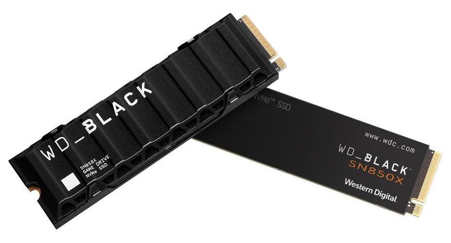 WD Black SN850X NVMe with Heatsink M.2 2280 Solid State Drive, 2TB - WDS200T2XHE