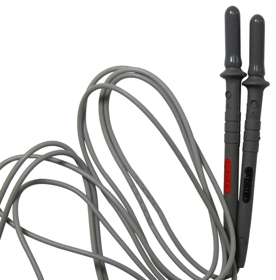 Jeu de cordons de test, 1kV, 3A, 1m, Noir/Rouge - 6275.