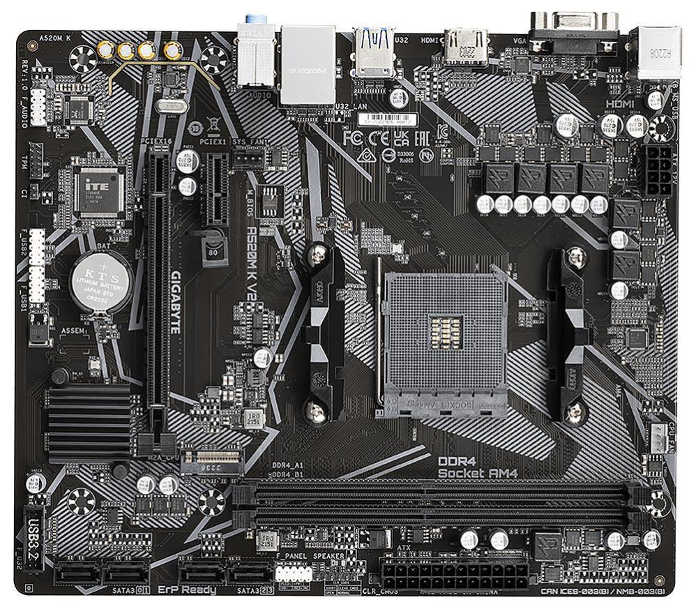 Placa base AMD A520 Socket AM4 Micro ATX - A520M K V2