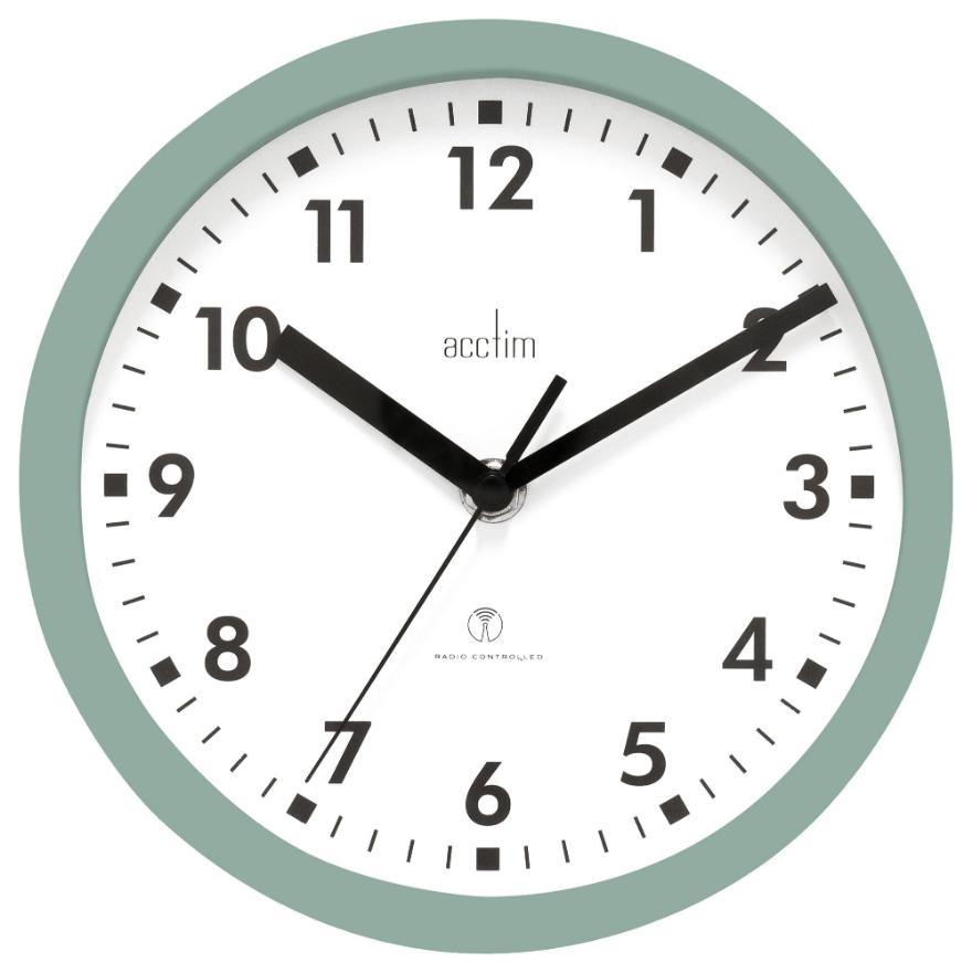 200mm Nardo Radio Controlled Wall Clock, Green - 74665 | eBay