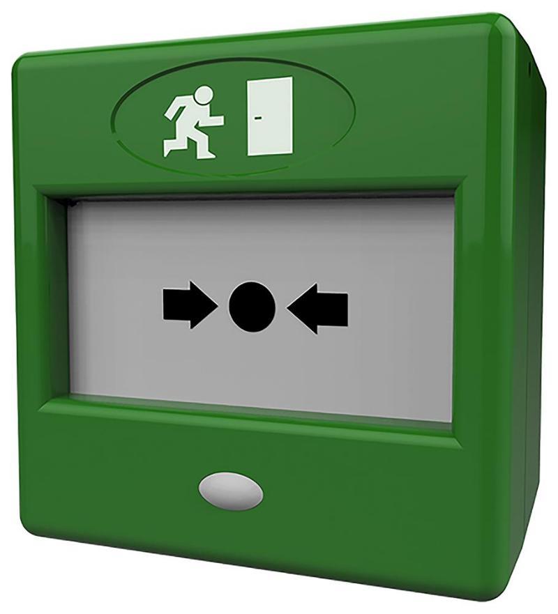 Déclencheur manuel unipolaire réinitialisable FP3, vert - FP3/GR