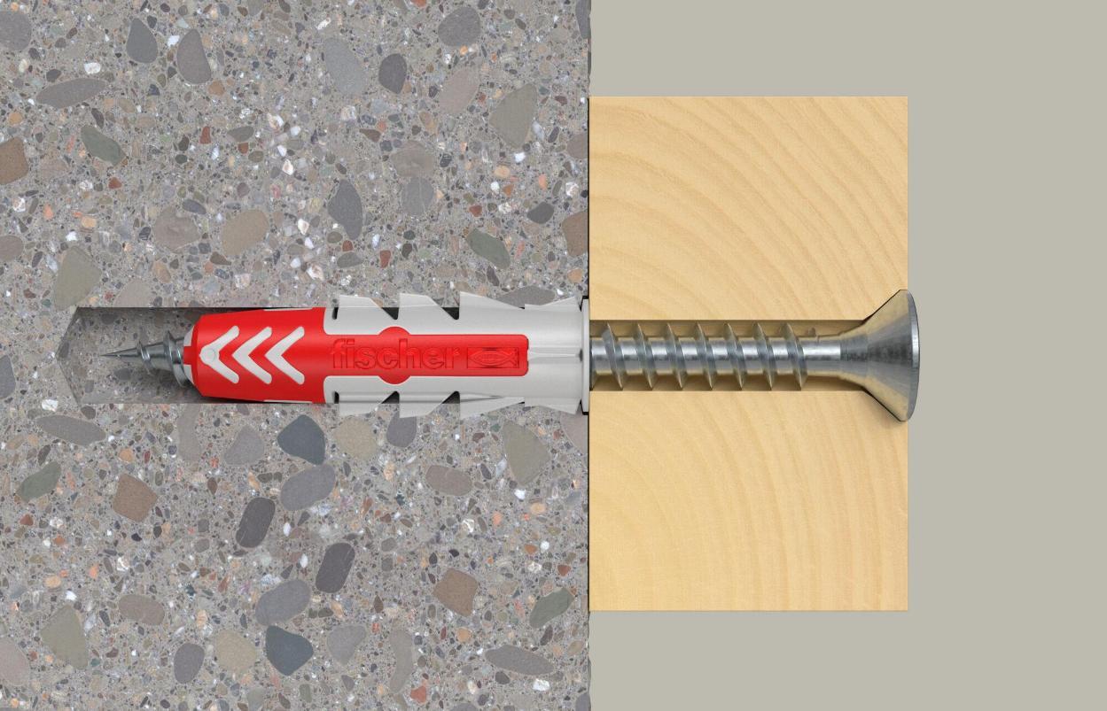 Tacos de pared para placas de yeso Duopower de 5 mm x 25 mm, paquete de 100 - 535452
