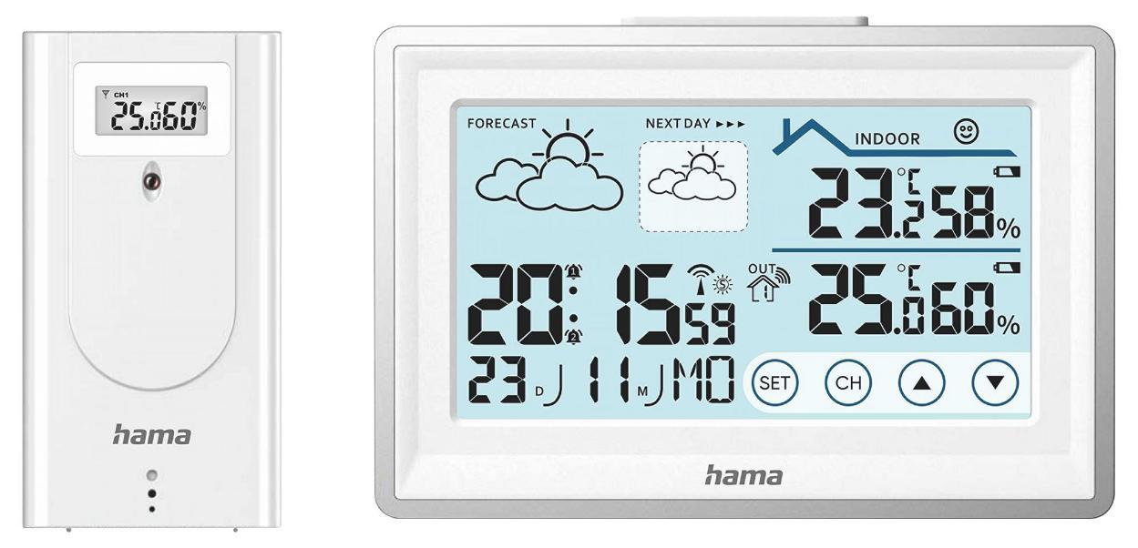 Estación meteorológica Bahamas con sensor exterior, blanco - 00222228
