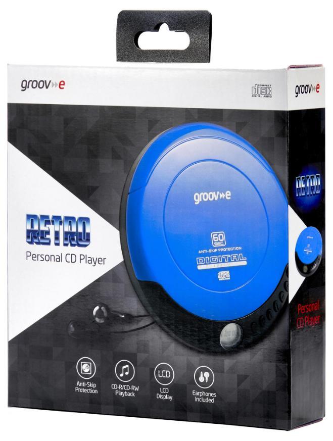 Retro Personal CD Player, Blue - GVPS110BE