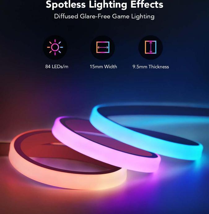 Neon Rope RGB Smart Gaming Strip Light, 3m - H61C3