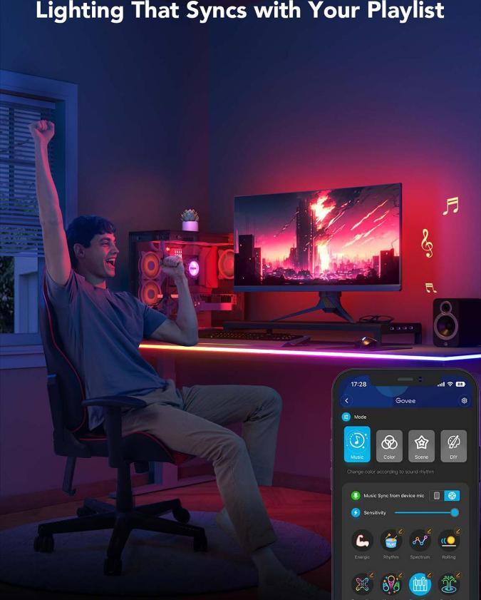 Neon Rope RGB Smart Gaming Strip Light, 3m - H61C3