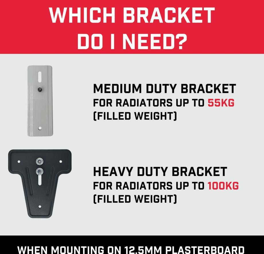 KIT DE SUPPORT D'ADAPTATEUR DE RADIATEUR - BLANC - RAD-SUP-W