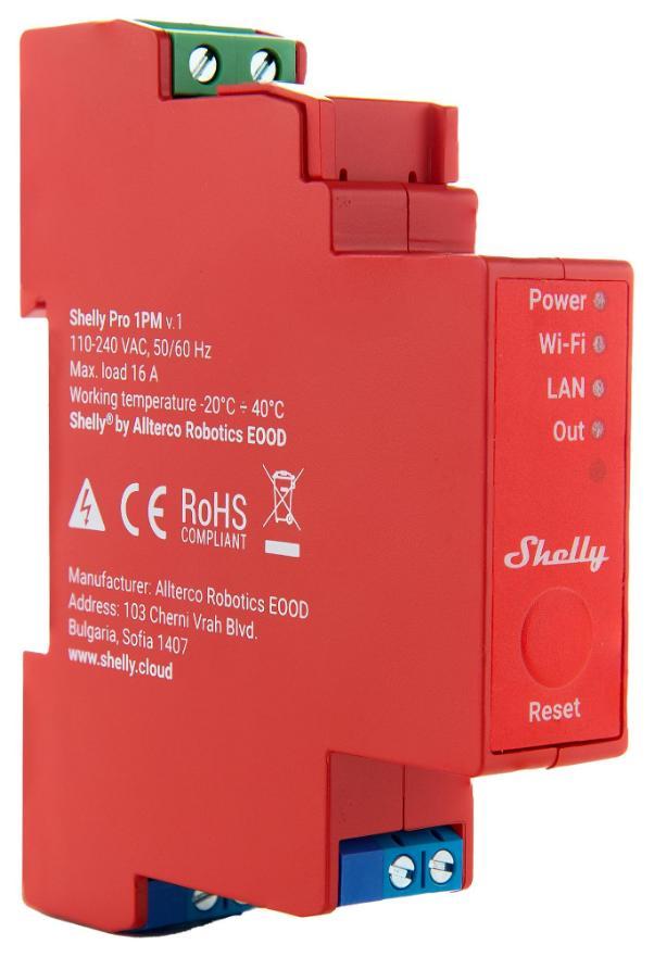 SHELLY PRO 1PM, 1CH RELAY, DIN - SH24338