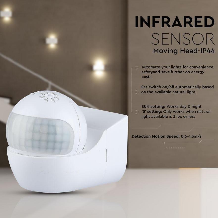 Sensor, Infrarrojo Pasivo, 12 m, 180° - VT-8028-W 5088