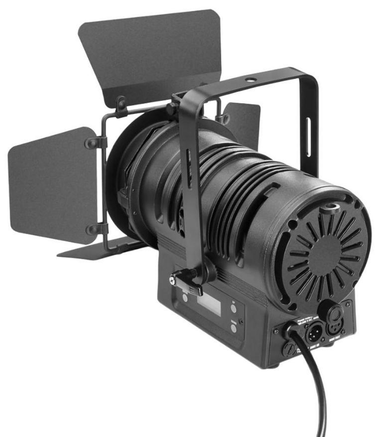 Theatre Spotlight with PC Lens and 60W RGBW LED in Black Housing - CLTS60WRGBW