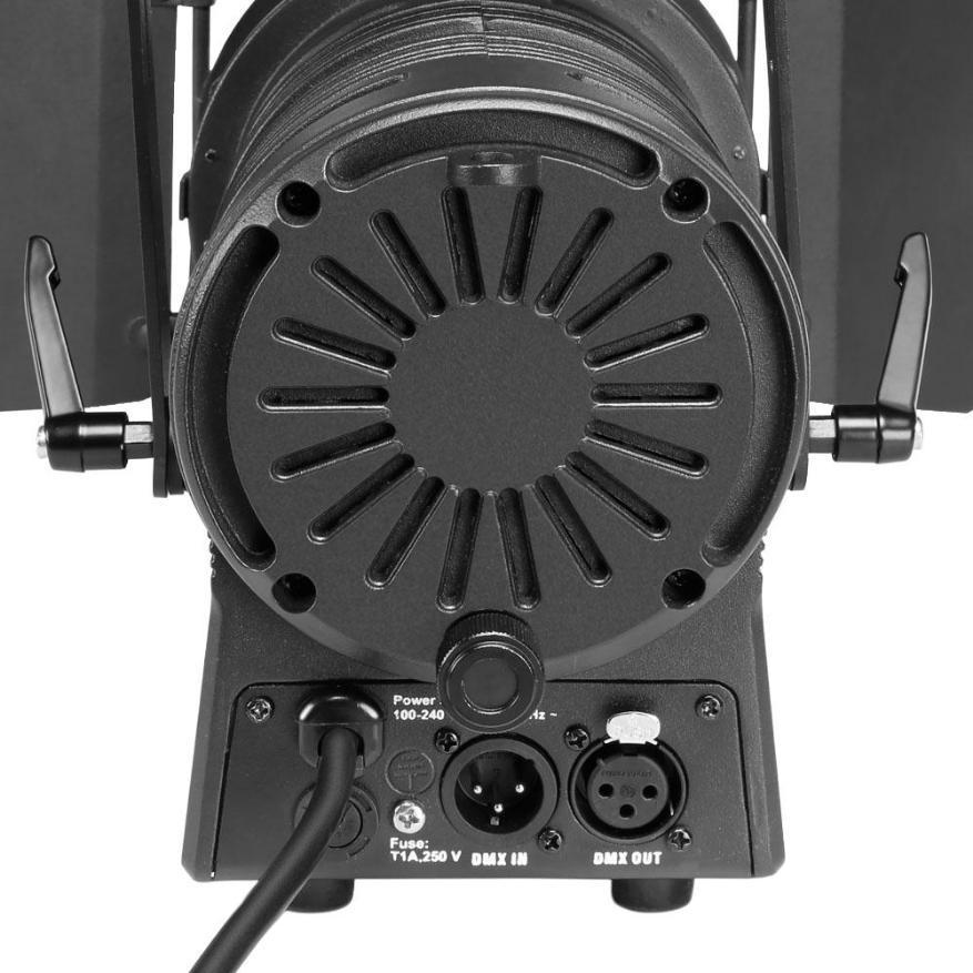 Theatre Spotlight with PC Lens and 60W RGBW LED in Black Housing - CLTS60WRGBW