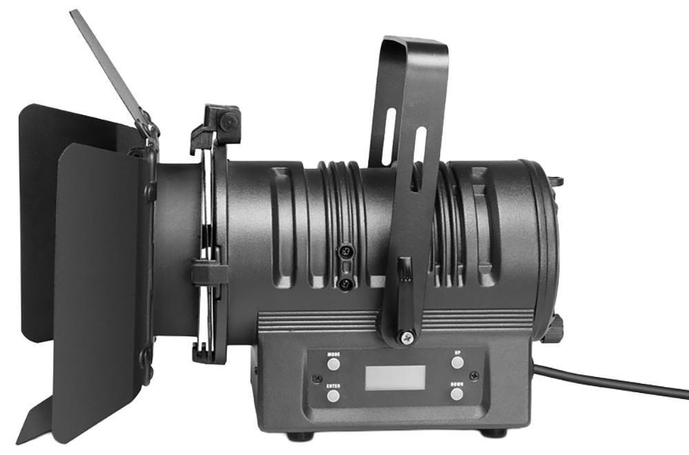 Theatre Spotlight with PC Lens and 60W RGBW LED in Black Housing - CLTS60WRGBW