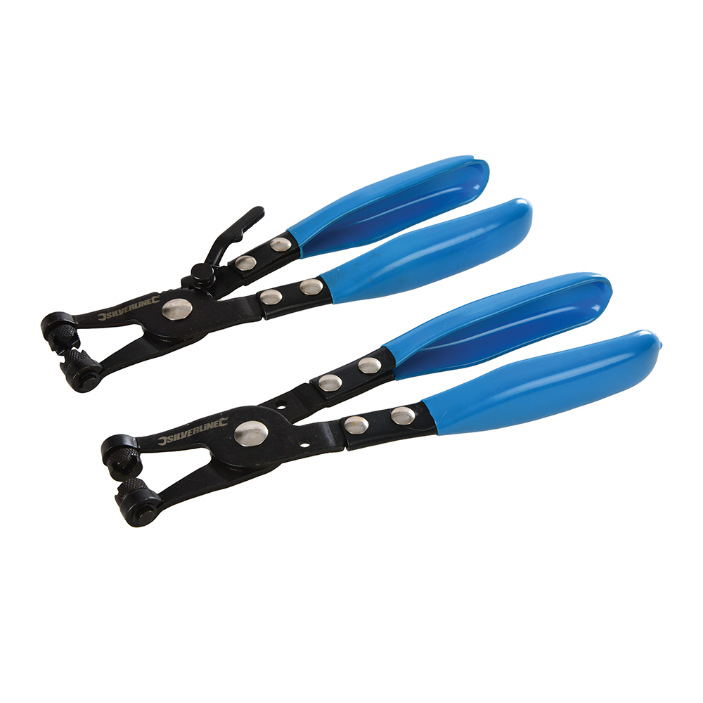 Silverline Jeu de pinces pour colliers de serrage 2 pièces 220 mm / 8-1/2