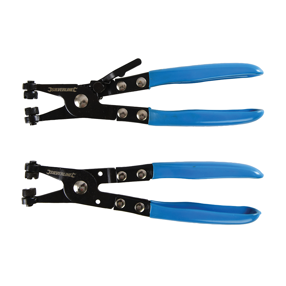 Silverline Jeu de pinces pour colliers de serrage 2 pièces 220 mm / 8-1/2