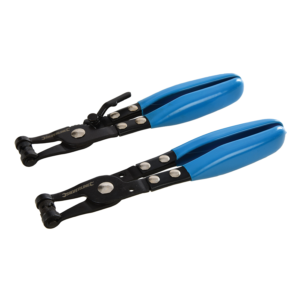 Silverline Jeu de pinces pour colliers de serrage 2 pièces 220 mm / 8-1/2