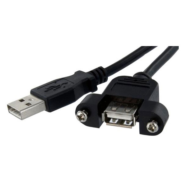 StarTech USBPNLAFAM2 2 ft Panel Mount USB Cable A To A - F/M