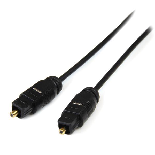 StarTech.com THINTOS15 15ft Toslink Digital Optical SPDIF Audio Cable
