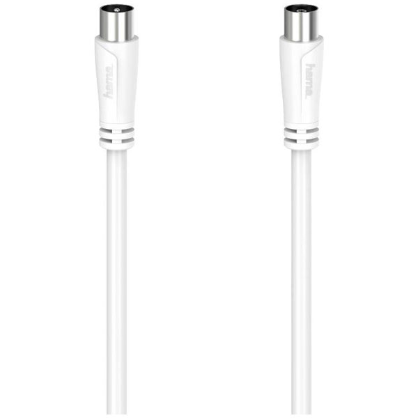 Hama 205051 Cable SAT Coaxial clavija/toma 20 m Blanco