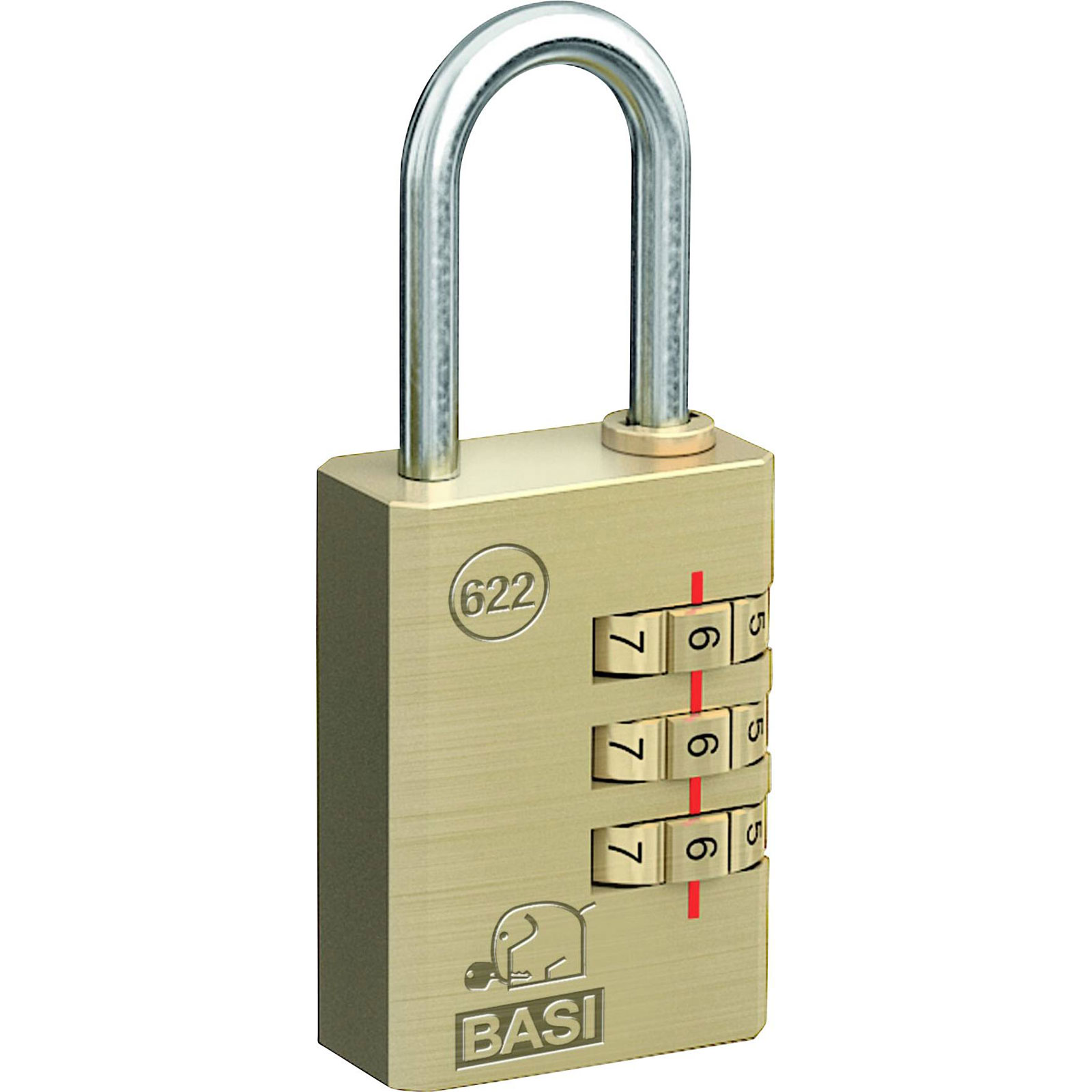 Lucchetto Basi 6220-2500 Lucchetto con combinazione Acciaio Resistente alle intemperie Nero