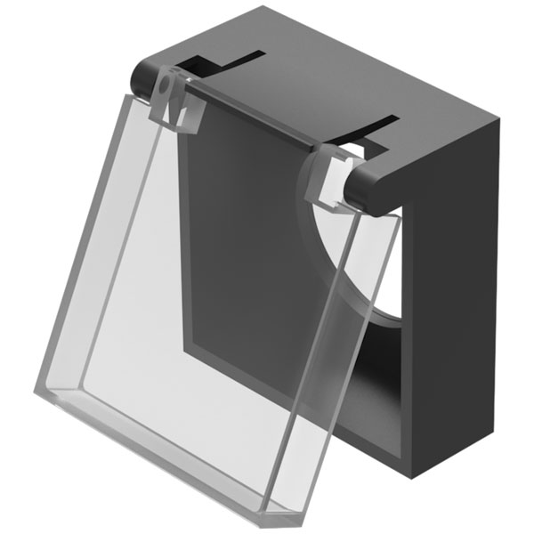 EAO 61-9920.0 Protective cap black/clear 24x24 plastic