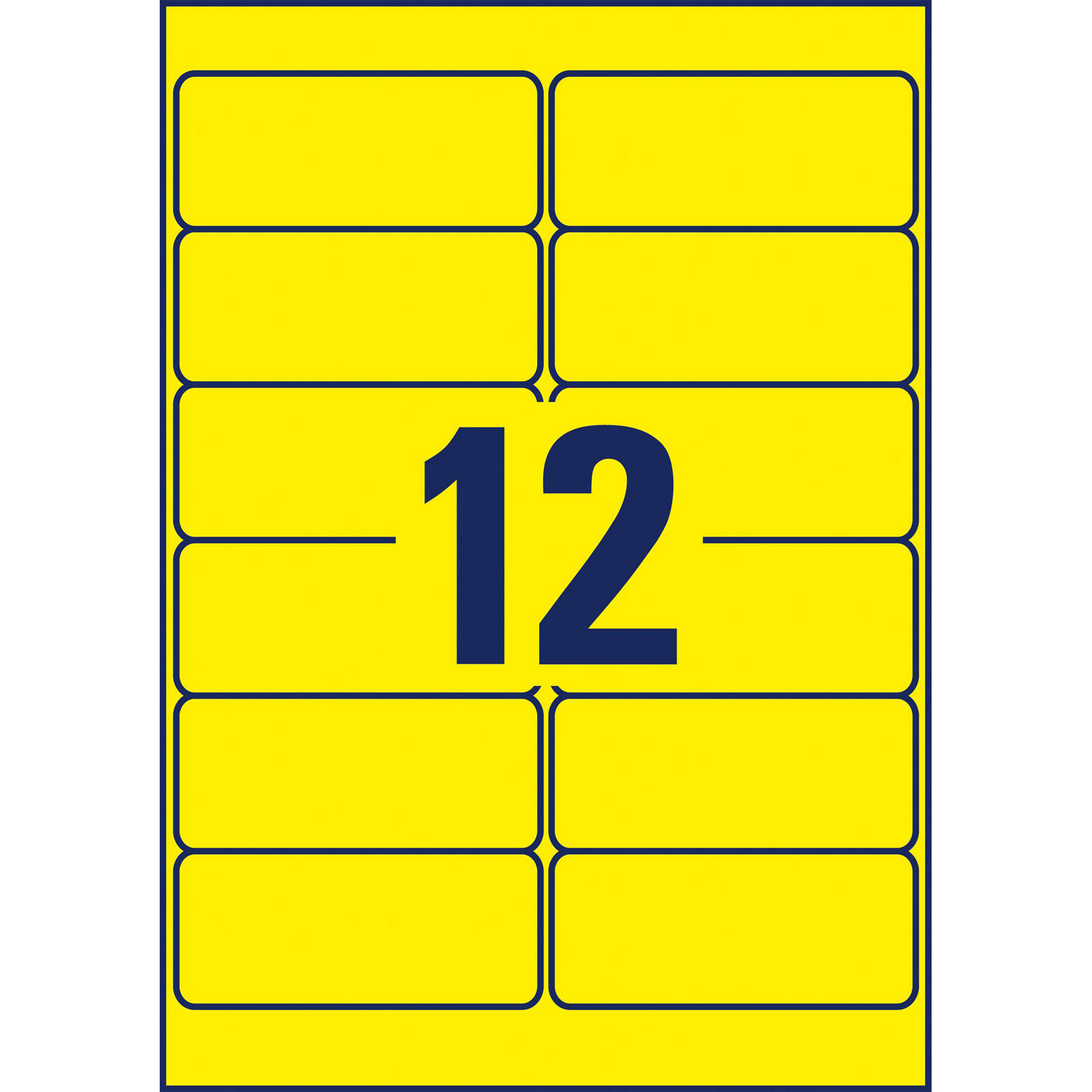 Avery-Zweckform L6107-20 Étiquettes résistantes aux intempéries 99,1x42,3 mm Polyester Jaune 240 pièces