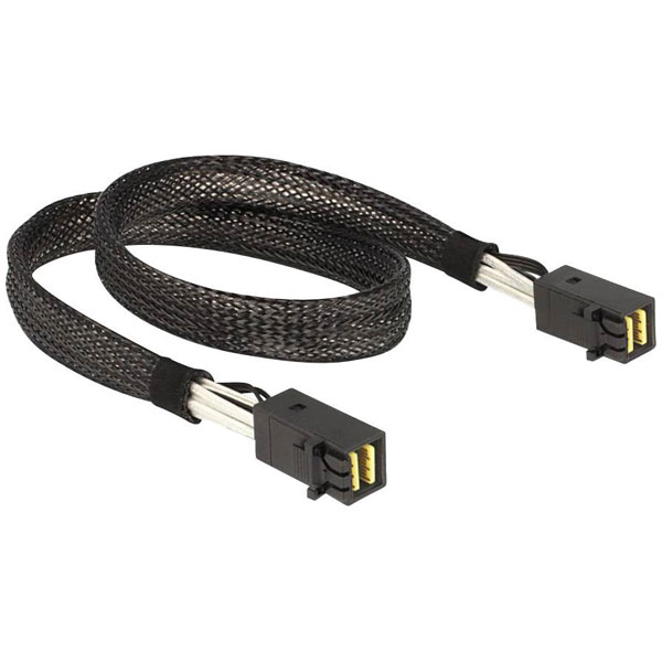 Cavo Delock 83386 Mini SAS SFF-8087 a Mini SAS SFF-8087 0,5 m Nero