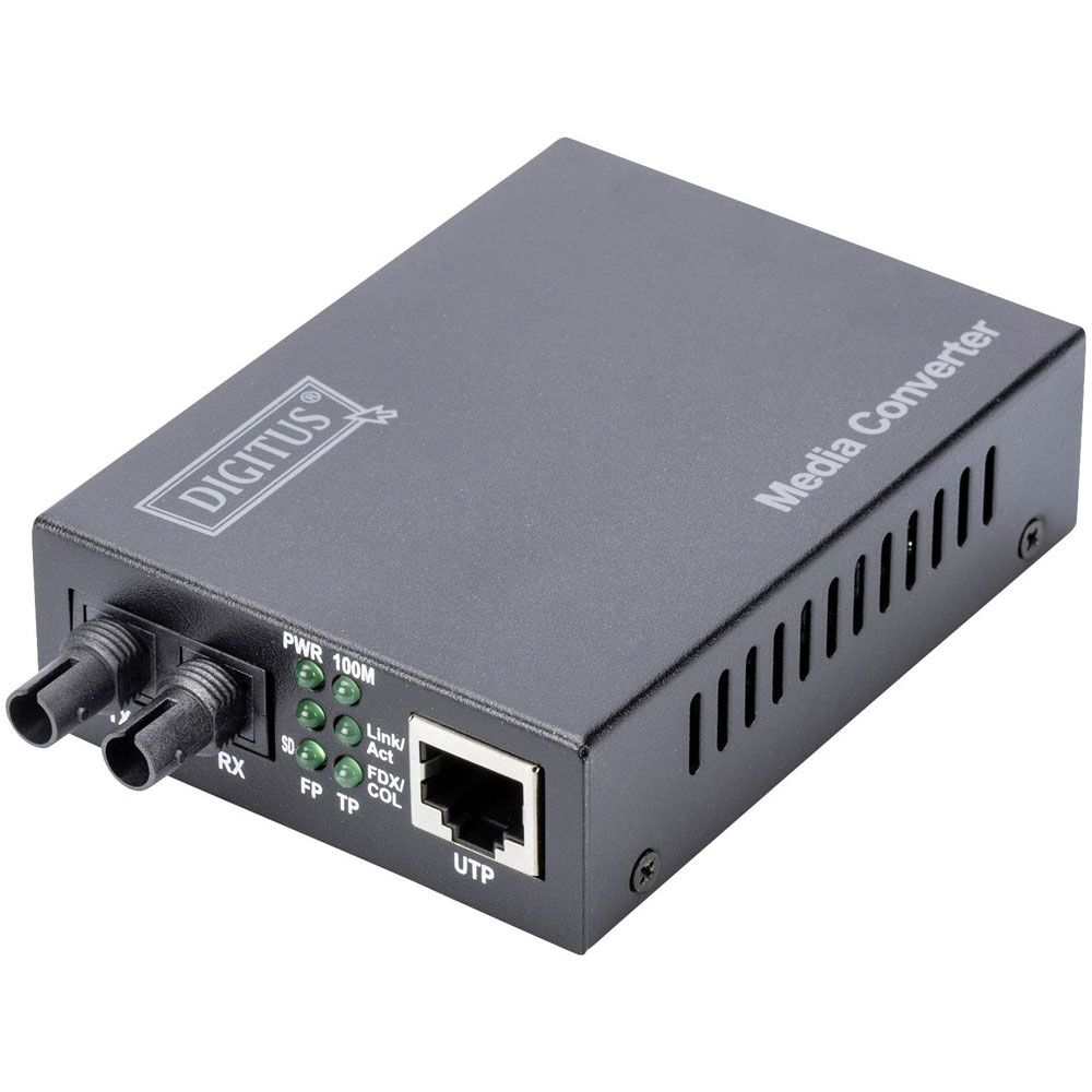 Digitus DN-82010-1 LAN, ST Simplex Convertisseur de média réseau 100 Mbit/s