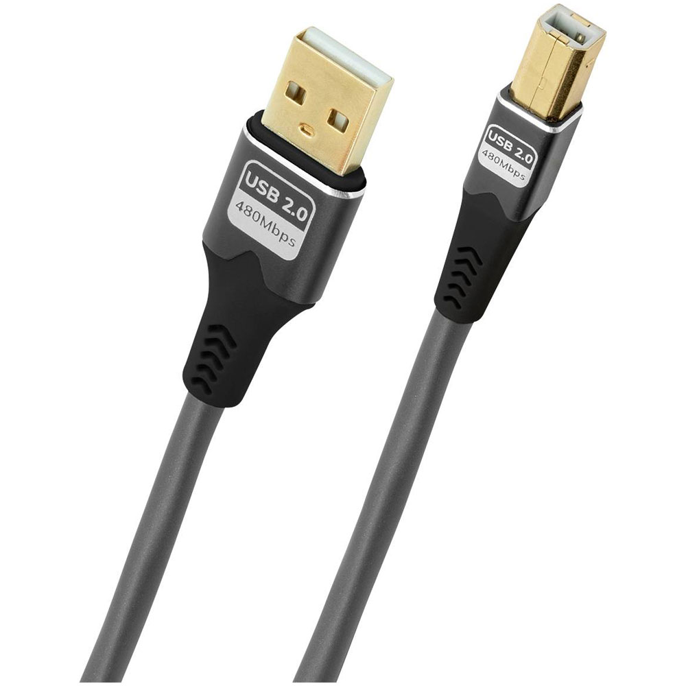 Oehlbach D1C9379 USB cable USB 2.0 USB-A plug, USB-B plug 10 m Anthracite
