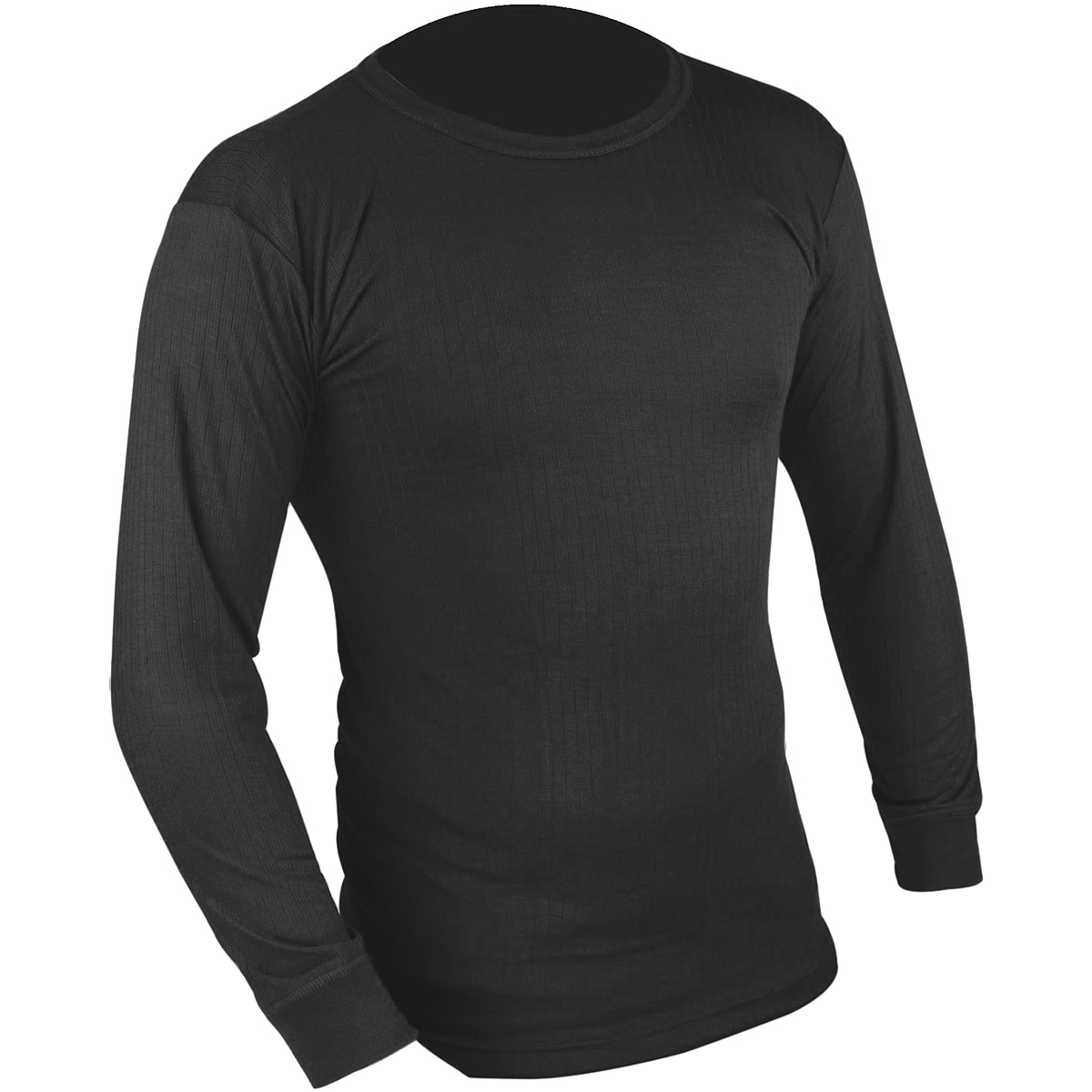 Highlander Thermal Vest Long Sleeve Mens Base Layer Underwear Police Shirt Black