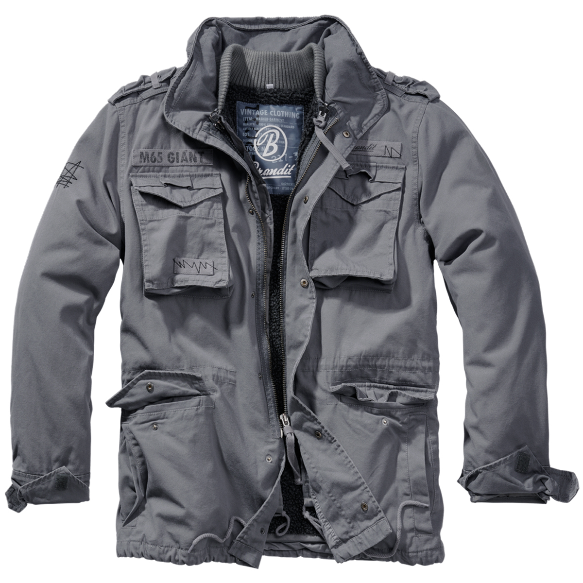 Brandit M-65 Giant Jacket Army Mens Parka Lined Military Outodoor