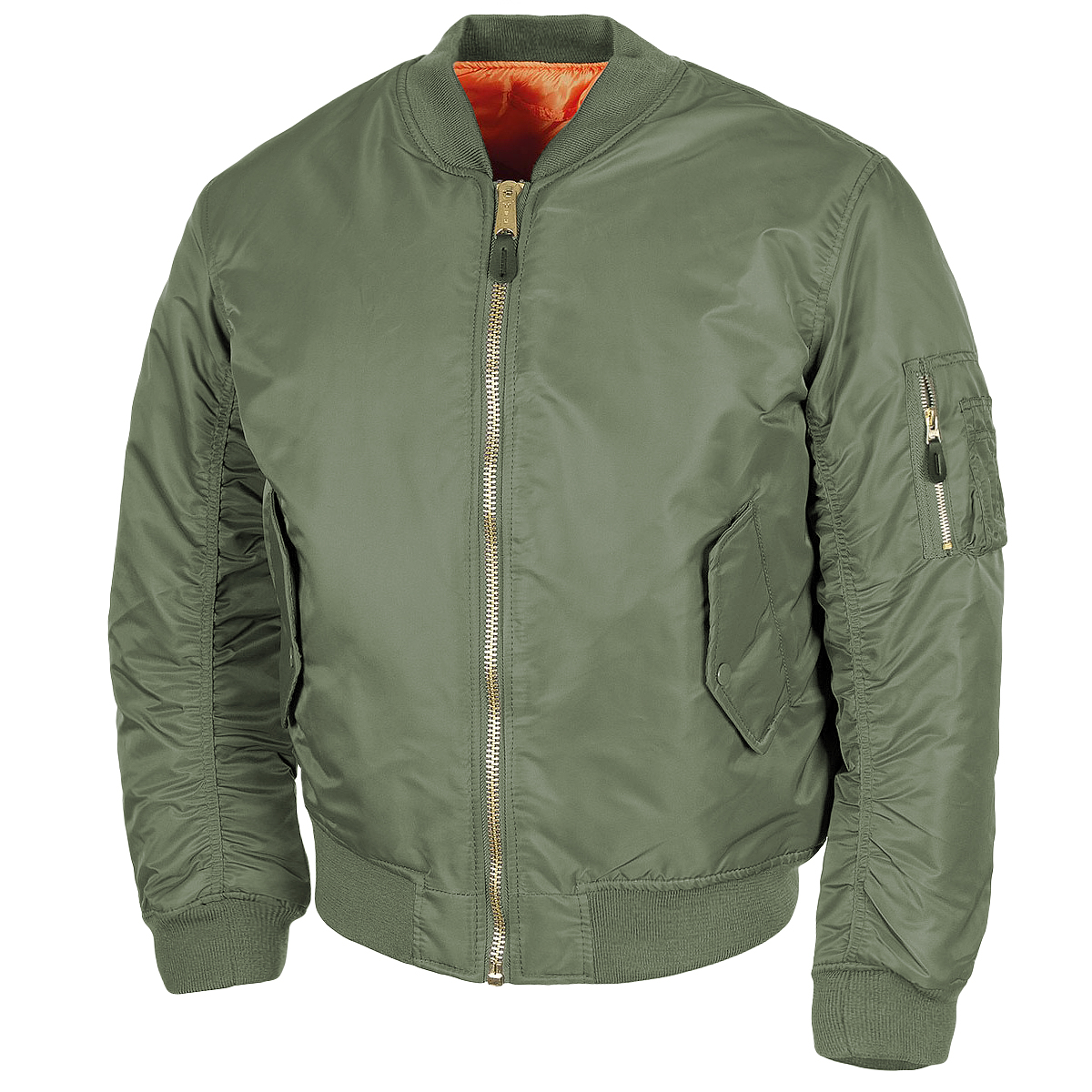 Cazadora de aviador MFH US MA1 Hombre Casual Ligero Cálido Cortavientos OD Green