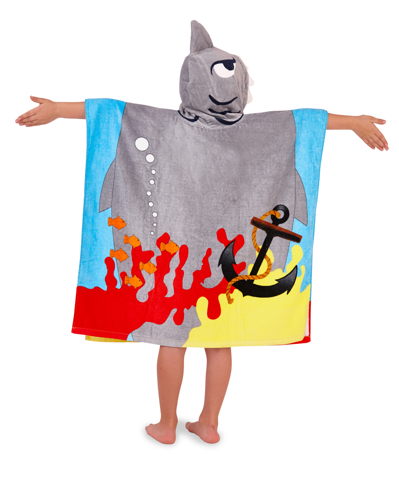 Hooded Poncho Beach Towel Cotton Swimming Pool Bath Wrap Kids Towel With Hood