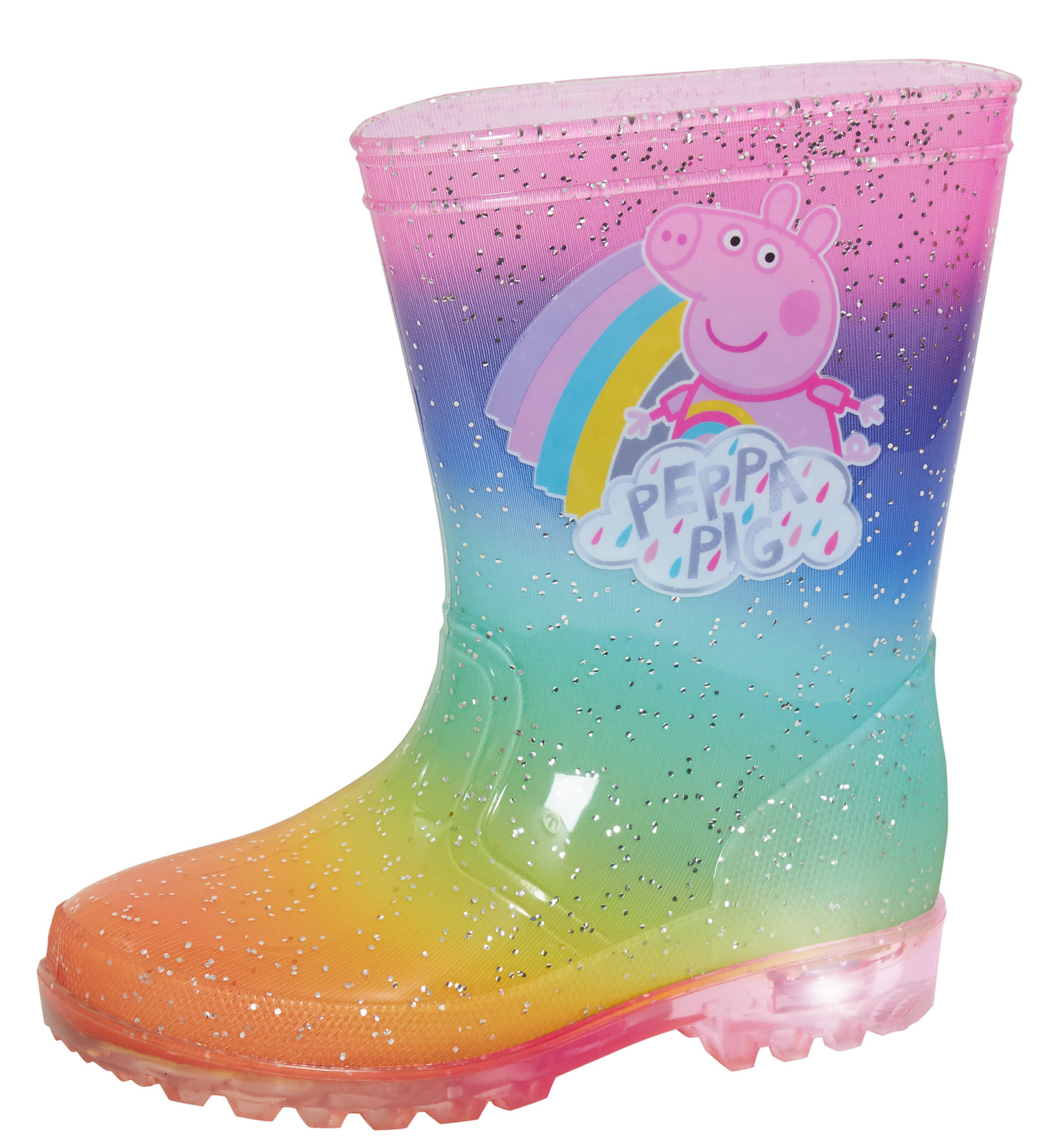 Disney Frozen 2 Meisjes Light Up Wellington Laarzen Elsa Anna Knipperende Lichten Sneeuw Regen Wellies, Blauw, 6 UK Child