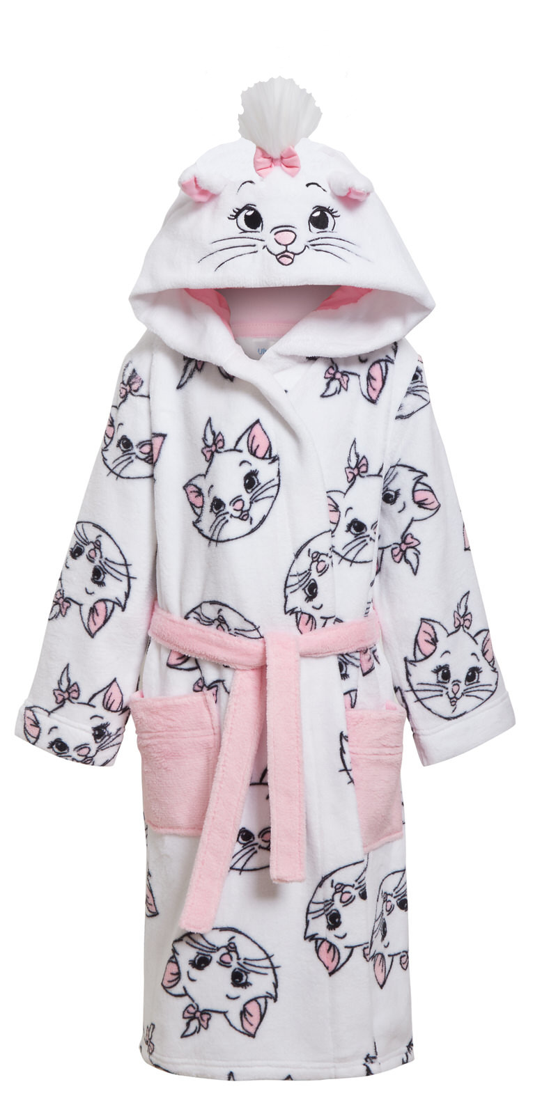 Disney Aristocats Marie Dressing Gown For Girls Kids Dress Up Hooded Bath  Robe | eBay