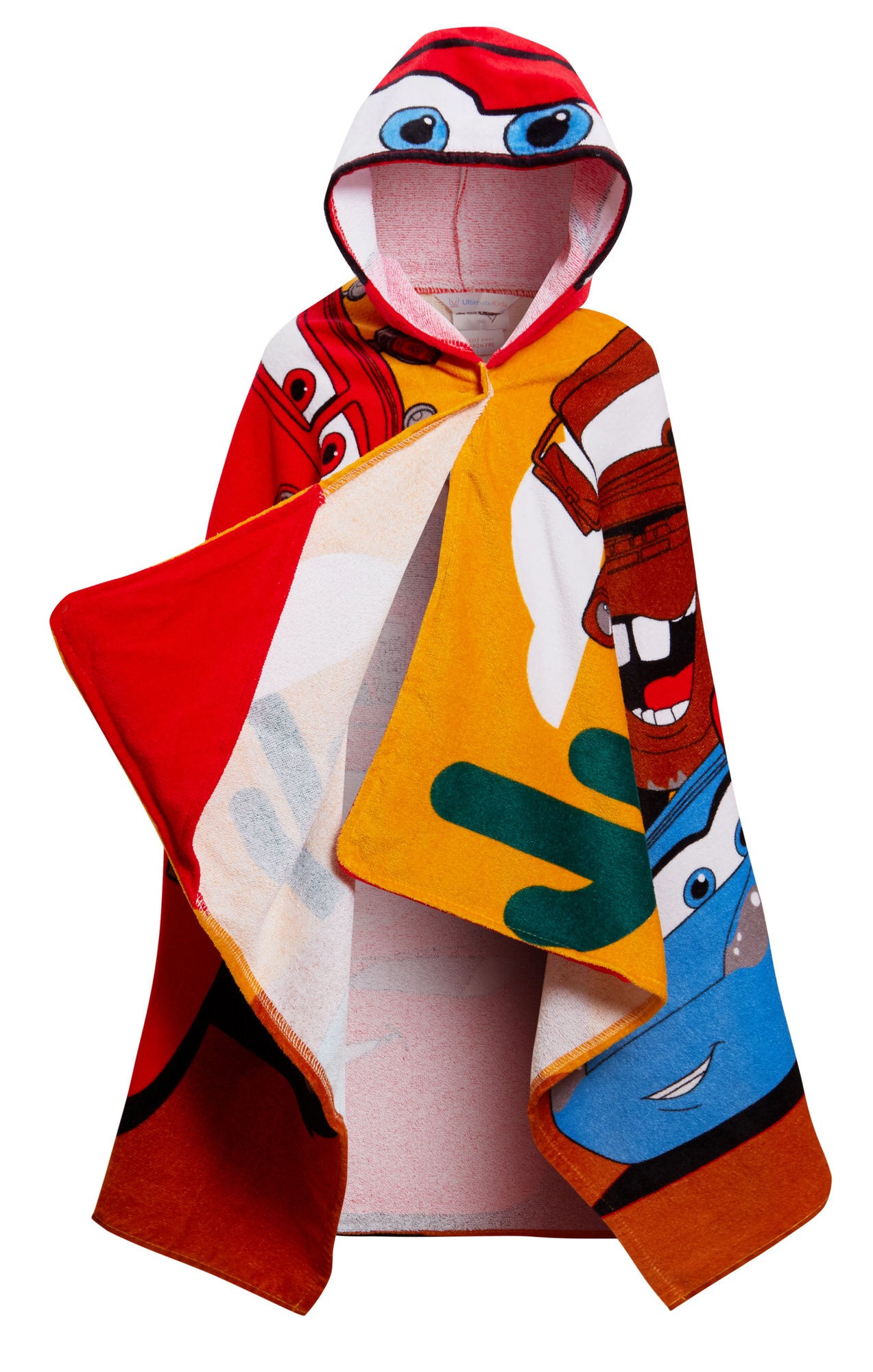 Disney Cars Hooded Towel Lightning McQueen Poncho Kids Beach Towel Swimming Wrap - Produktbild 1