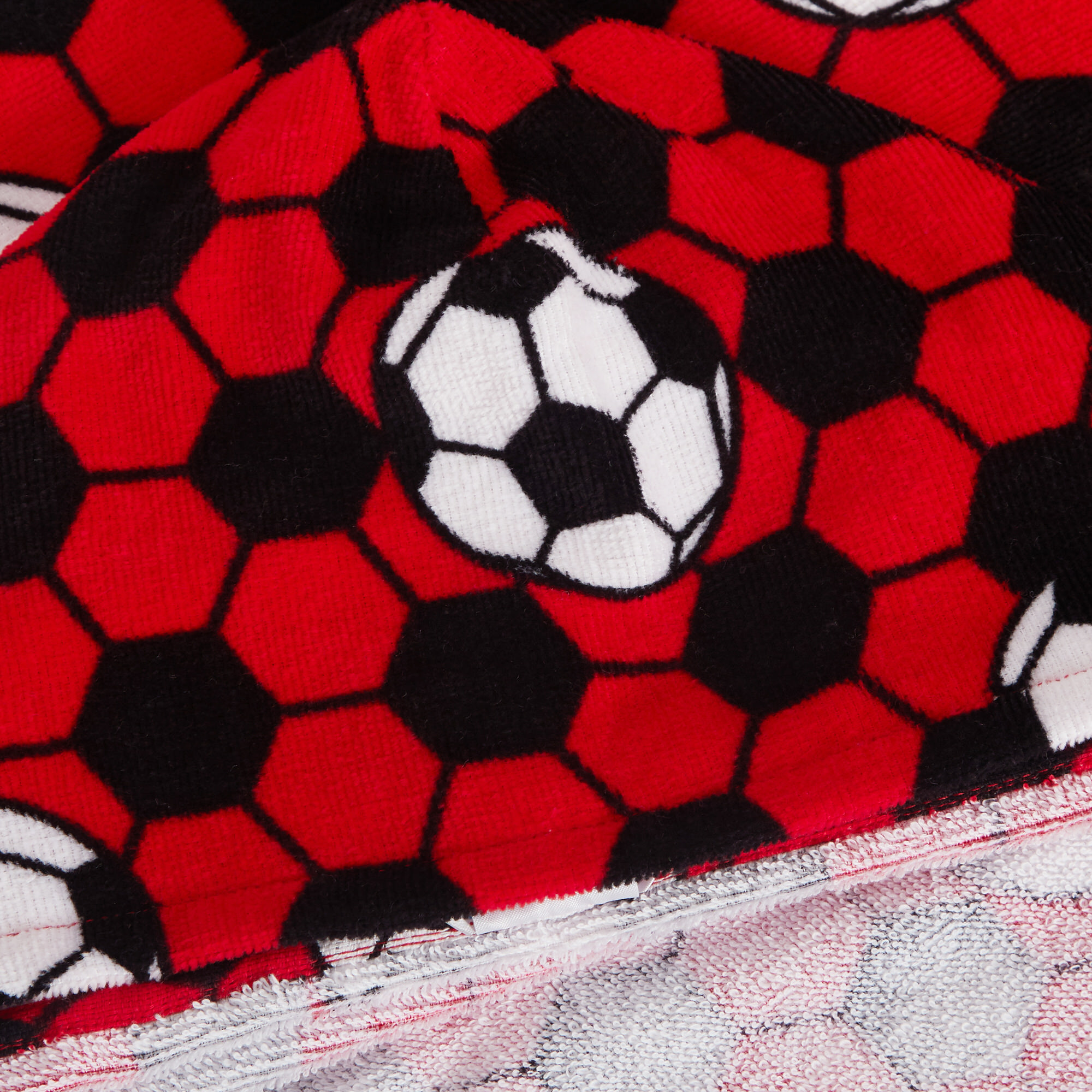 Kids Football Hooded Towel Boys Girls Poncho Beach Towel Bath Robe Swim Wrap - Produktbild 3