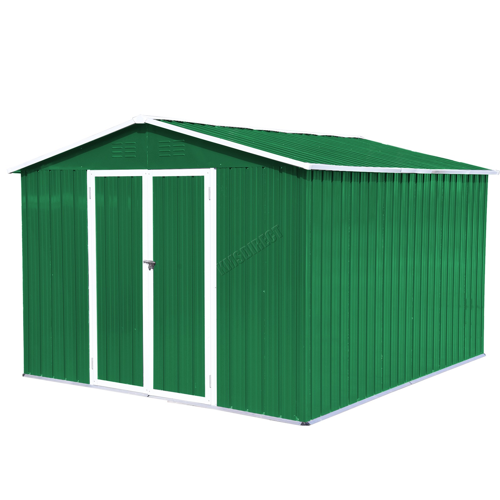 BIRCHTREE Garden Shed Metal Apex Roof Outdoor Storage With Free Foundation - Produktbild 1